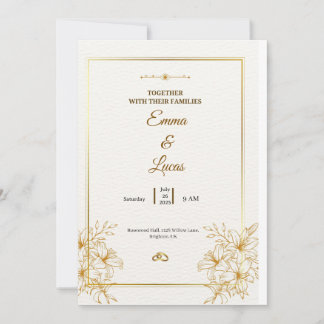 Celebrate love with this elegant wedding  invitation