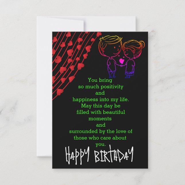 Celebrate lover's birthday card (Front)