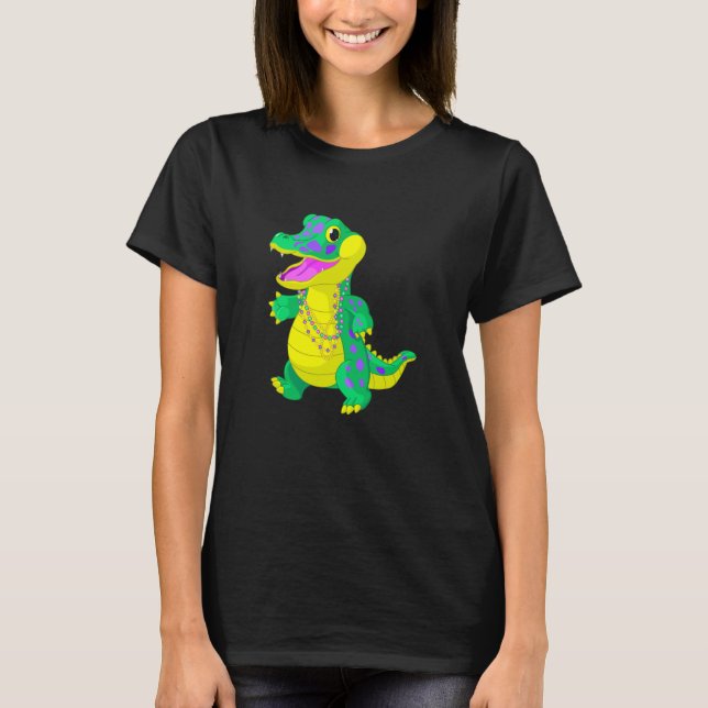 Celebrate Madri Gras Alligator Beads Festival Men  T-Shirt (Front)