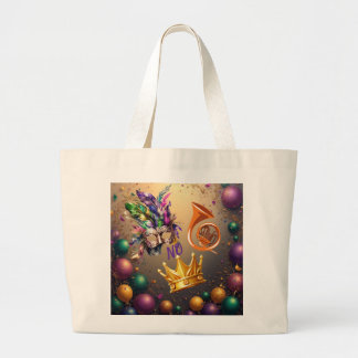 Celebrate Mardie Gras by Sommer Hamilton Large Tote Bag