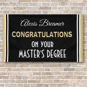 Celebrate! Master's Degree! Graduation banner