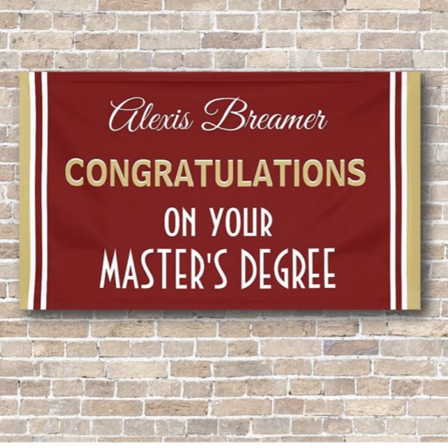 Celebrate! Master's Degree! Graduation banner (Creator Uploaded)