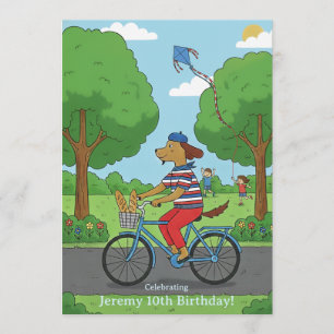 Celebrate Milestone 10th Birthday Pedal On Over! Invitation