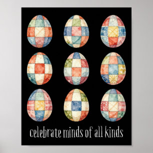 Celebrate Minds Of All Kind Egg Easter Neurodivers Poster