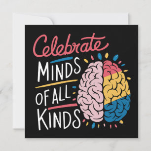 Celebrate Minds of All Kinds Autism Awareness Invitation