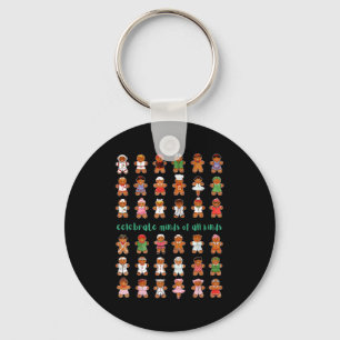Celebrate Minds Of All Kinds Gingerbread Autism Aw Key Ring