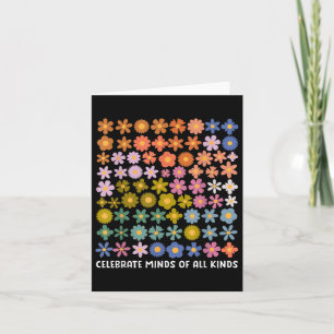 Celebrate Minds Of All Kinds Shirt Women Autism Aw Card