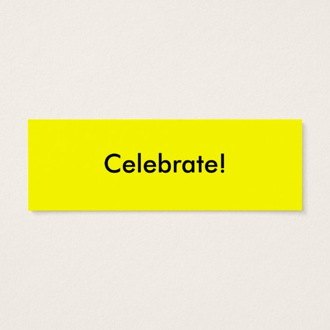 Celebrate! Mini Bookmarks (Back)
