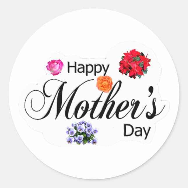 Celebrate Mum & Joy: Happy Mother's Day Collection Classic Round Sticker (Front)