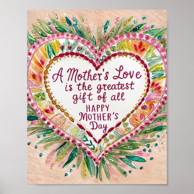 Celebrate Mum's Love: Floral Wall Art for Mother's (Front)
