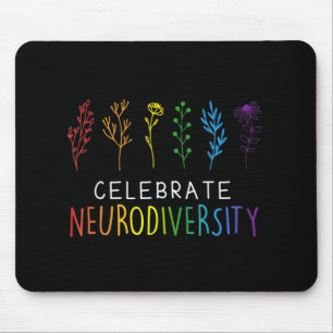 CELEBRATE NEURODIVERSITY  Autism Awareness Flower  Mouse Pad