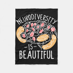 Celebrate Neurodiversity Is Beautiful  Fleece Blanket