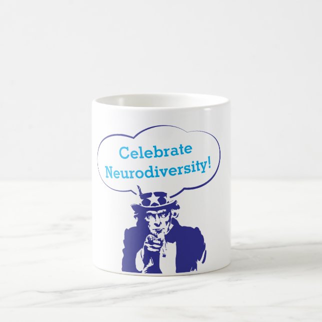 CELEBRATE NEURODIVERSITY UNCLE SAM COFFEE MUG (Center)