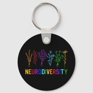 Celebrate Neurodiversity with this great rainbow f Key Ring