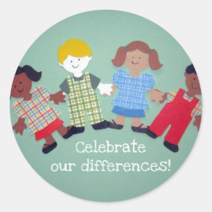 Celebrate Our Differences! Classic Round Sticker