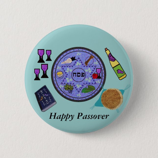 Celebrate Passover 6 Cm Round Badge (Front)
