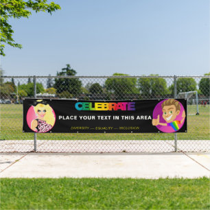 "CELEBRATE" Personalised Pride Parade/Wall Banner