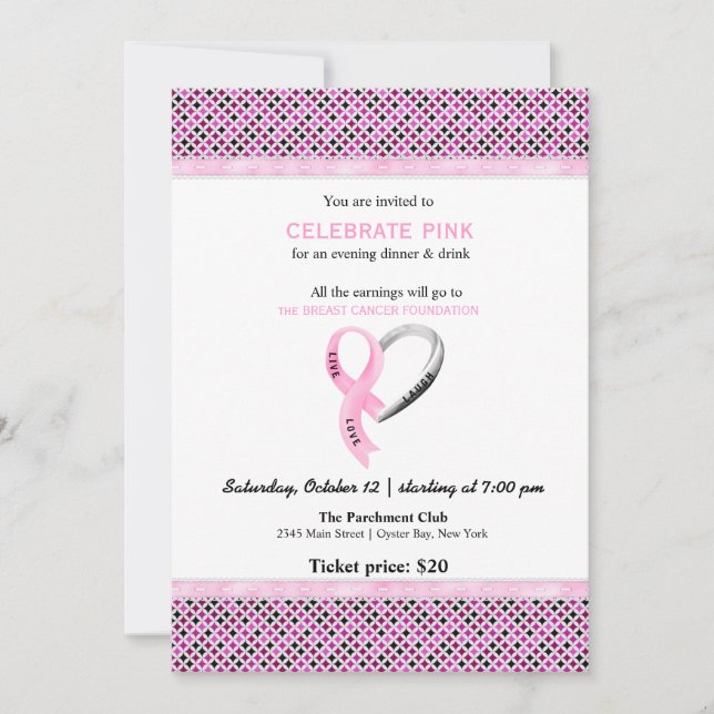 Celebrate Pink event Invitation (Front)