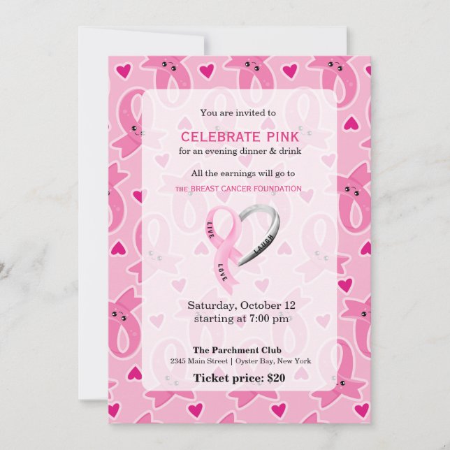 Celebrate Pink event Invitation (Front)