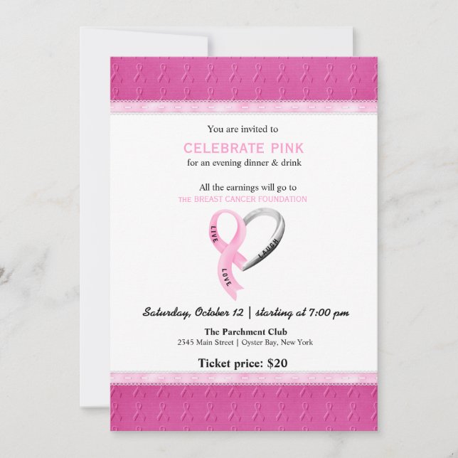 Celebrate Pink event Invitation (Front)