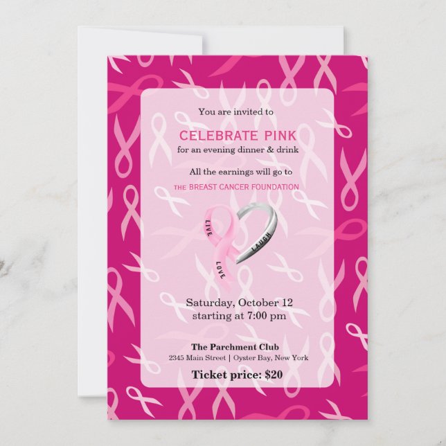 Celebrate Pink event Invitation (Front)