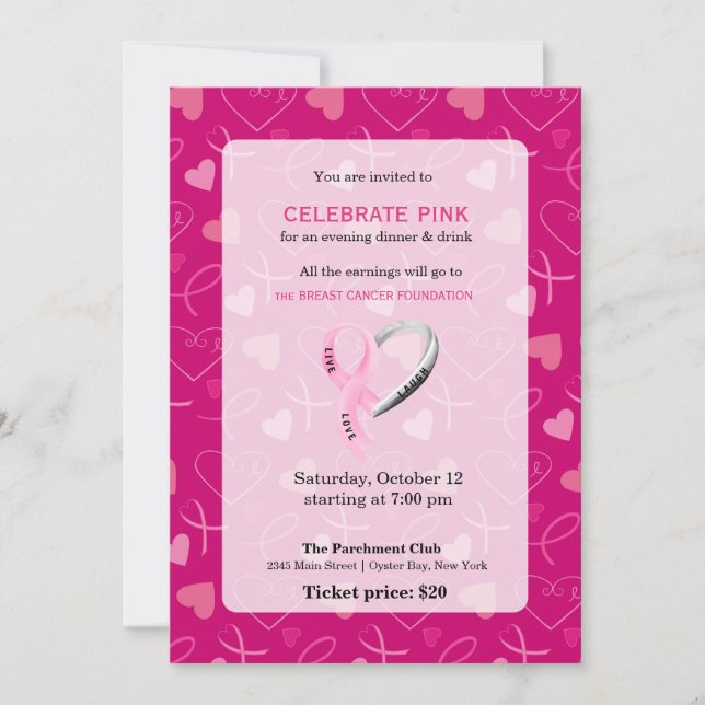 Celebrate Pink event Invitation (Front)