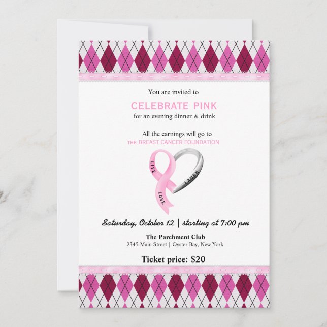 Celebrate Pink event Invitation (Front)