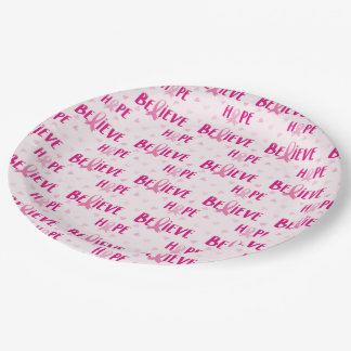 Celebrate pink event paper plate