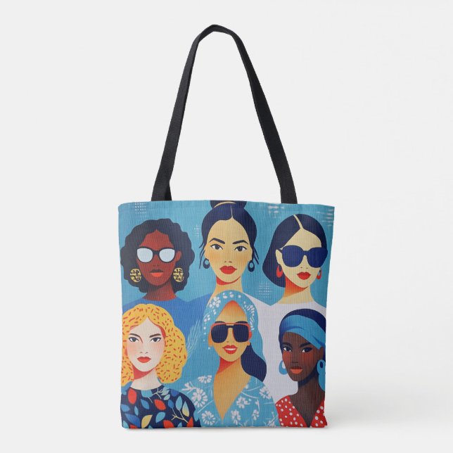 Celebrate Powerful Women | Friends | For Her Tote Bag (Back)