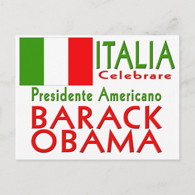 CELEBRATE President Obama Inauguration Keepsake Postcard (Front)