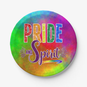 Celebrate Pride and Spirit in Rainbow Colours Pape Paper Plate