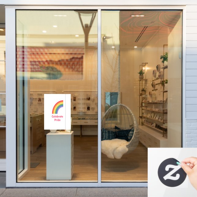 Celebrate Pride Gay LGBT Rainbow (Store Window)