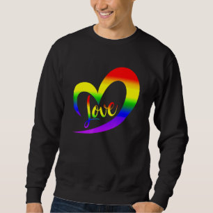 Celebrate Pride With Love Lgbt Pride Rainbow Half Sweatshirt