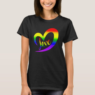 Celebrate Pride With Love Lgbt Pride Rainbow Half T-Shirt