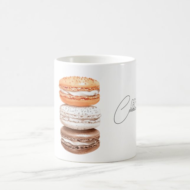 Celebrate Pumpkin Vanilla Chocolate Macaroons Coffee Mug (Center)