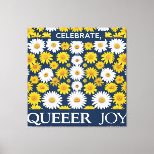 "Celebrate Queer Joy Stretched Canvas Print - LGBT