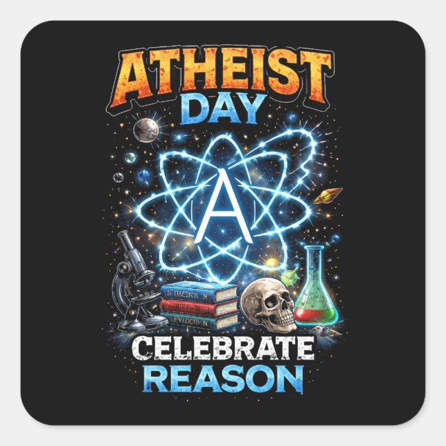 Celebrate Reason Square Sticker (Front)