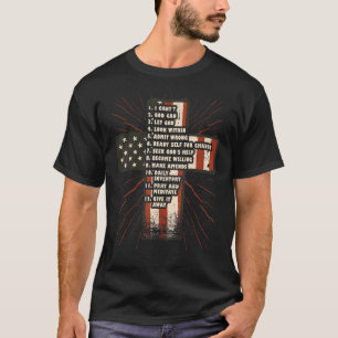 Celebrate Recovery Christian Cross 12 Step Guide T-Shirt