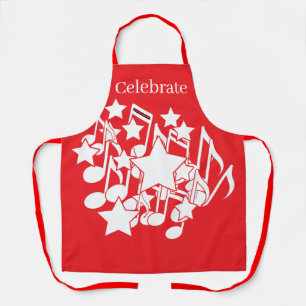 Celebrate Red Decorative  Apron