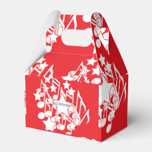 Celebrate Red Decorative Gable Favour Box