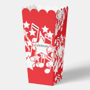 Celebrate Red Decorative Popcorn Favour Box