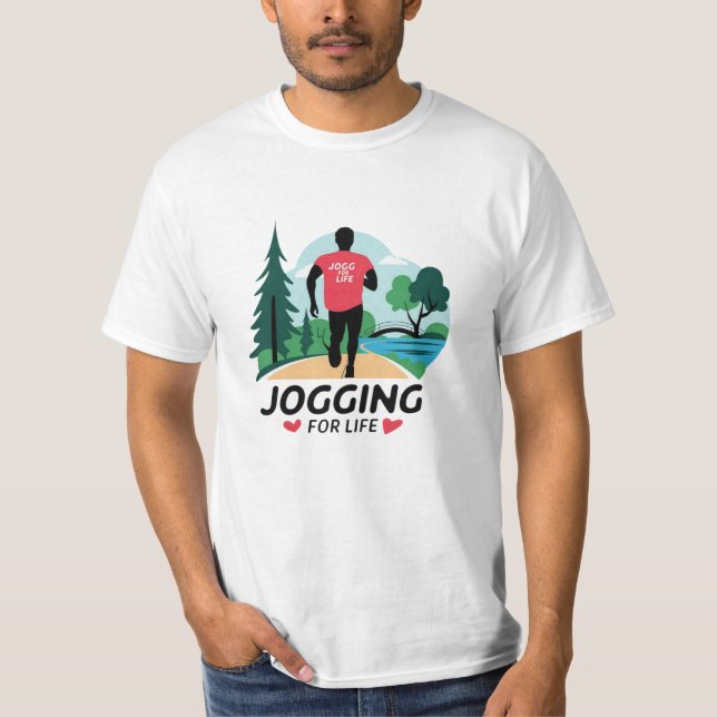 Celebrate Running with Unique Designs T-Shirt (Front)