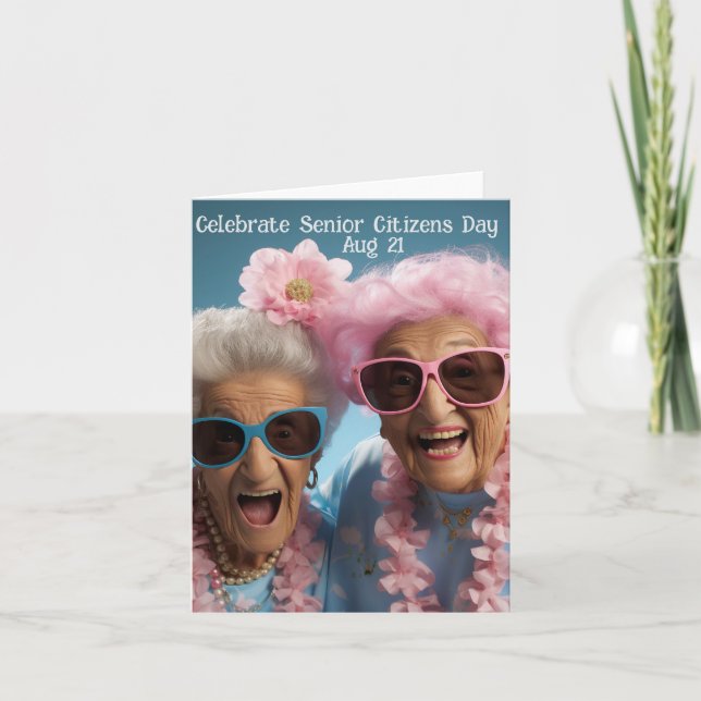 Celebrate Senior Citizens Day Holiday Card (Front)