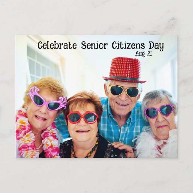 Celebrate Senior Citizens Day Postcard (Front)