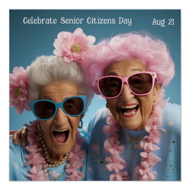 Celebrate Senior Citizens Day Poster (Front)