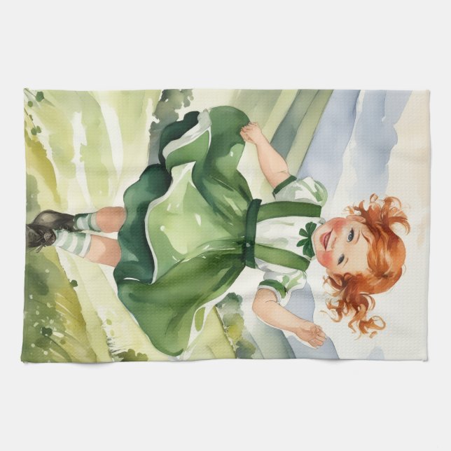 Celebrate St Patrick's Day Tea Towel (Horizontal)