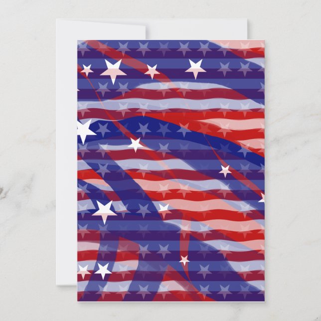Celebrate Stars and Stripes Invitation (Front)