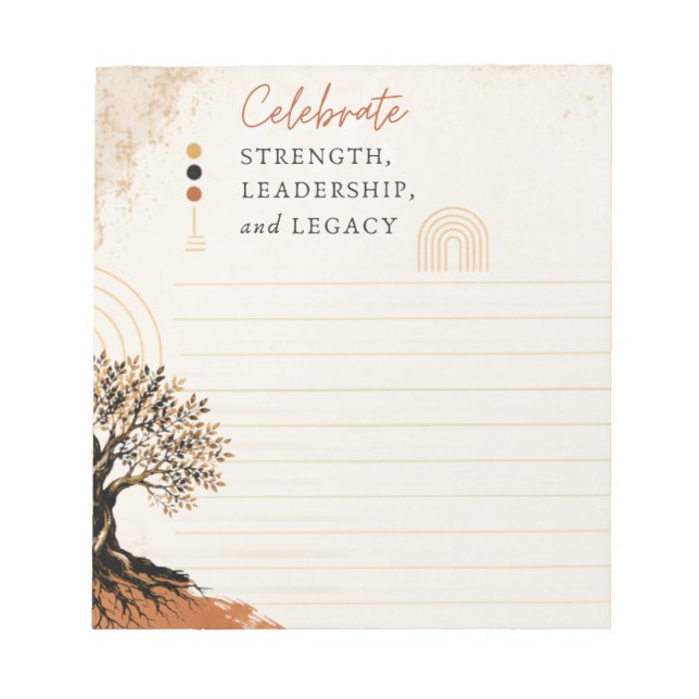 Celebrate Strength, Leadership, and Legacy Notepad (Front)