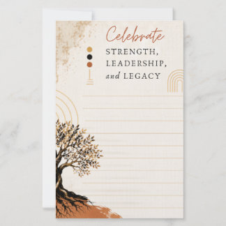 Celebrate Strength, Leadership, and Legacy Stationery