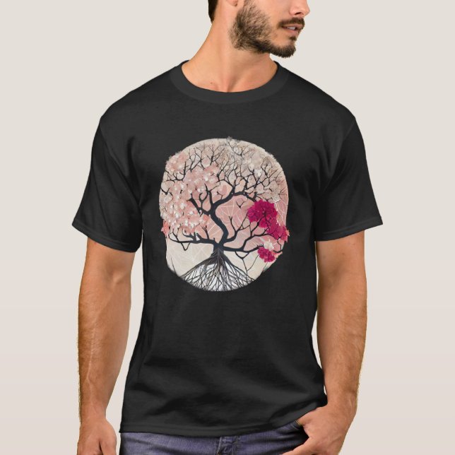 Celebrate the Beauty of Nature with a Cherry Bloss T-Shirt (Front)